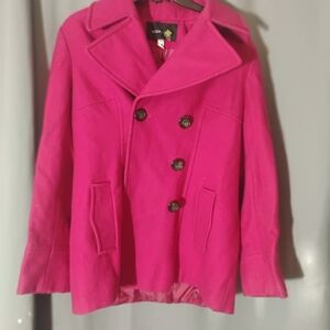 Liz Claiborne Vibrant Pink Pea Coat